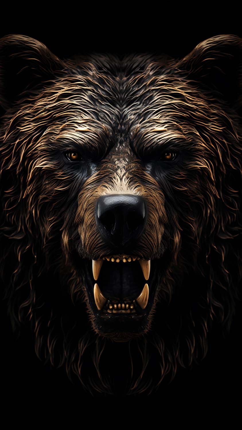 Brown Bear iPhone Wallpaper 4K
