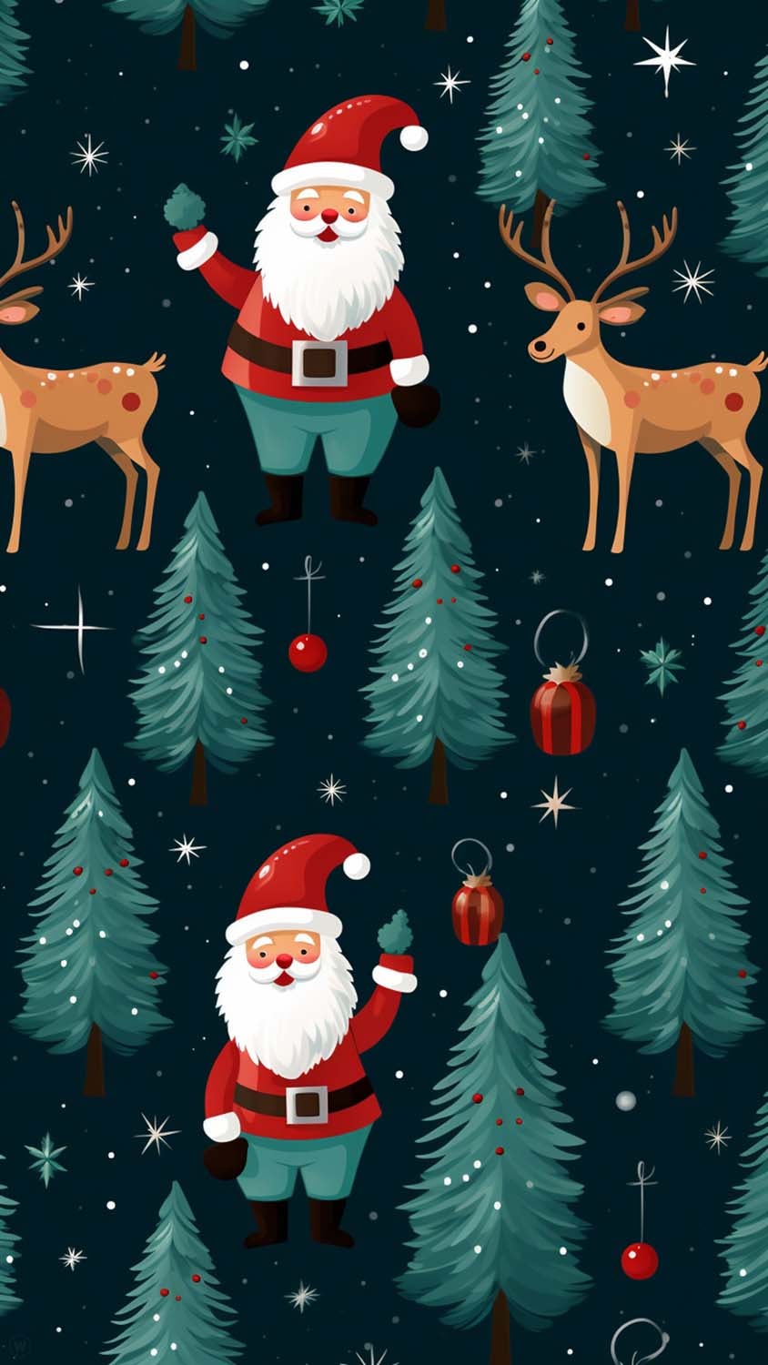 Christmas Background iPhone Wallpaper 4K