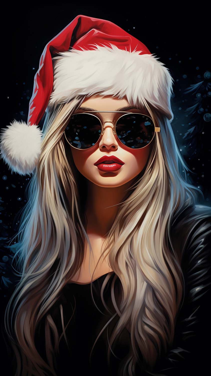Christmas Girl iPhone Wallpaper 4K