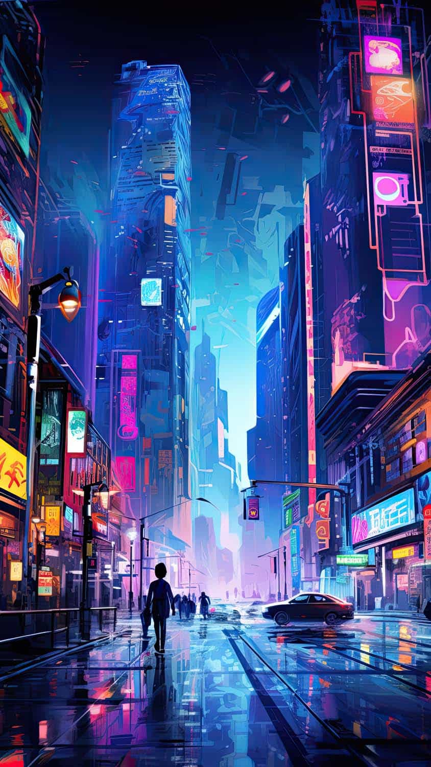 City 2077 iPhone Wallpaper 4K