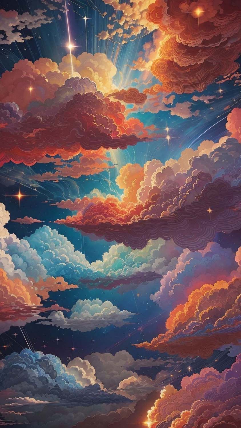 Clouds Ai iPhone Wallpaper 4K