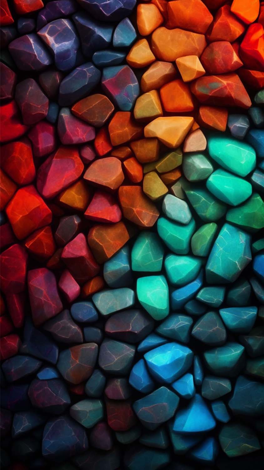 Colorful Stones Pattern iPhone Wallpaper 4K