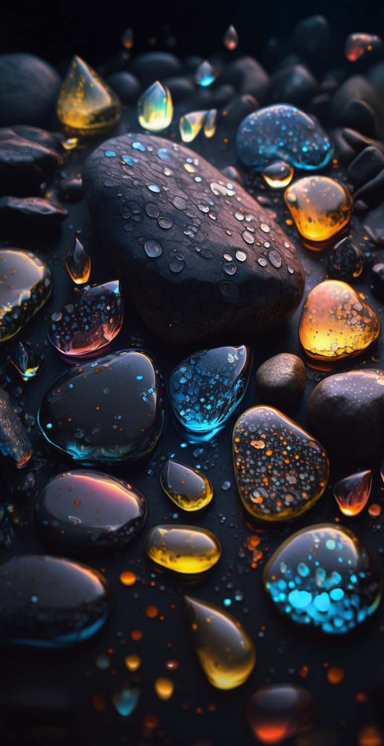 Crystal Pebbles iPhone Wallpaper