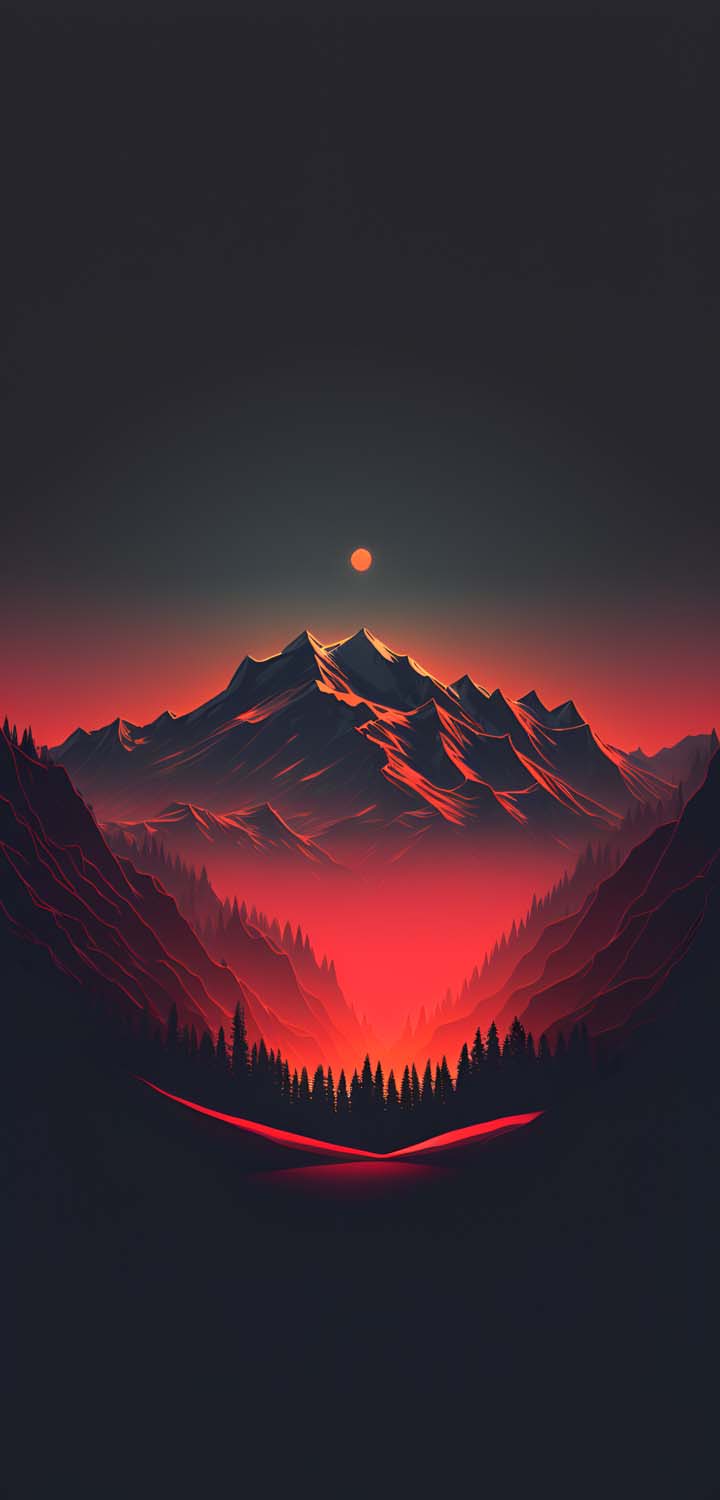 Dark Mountains iPhone Wallpaper HD