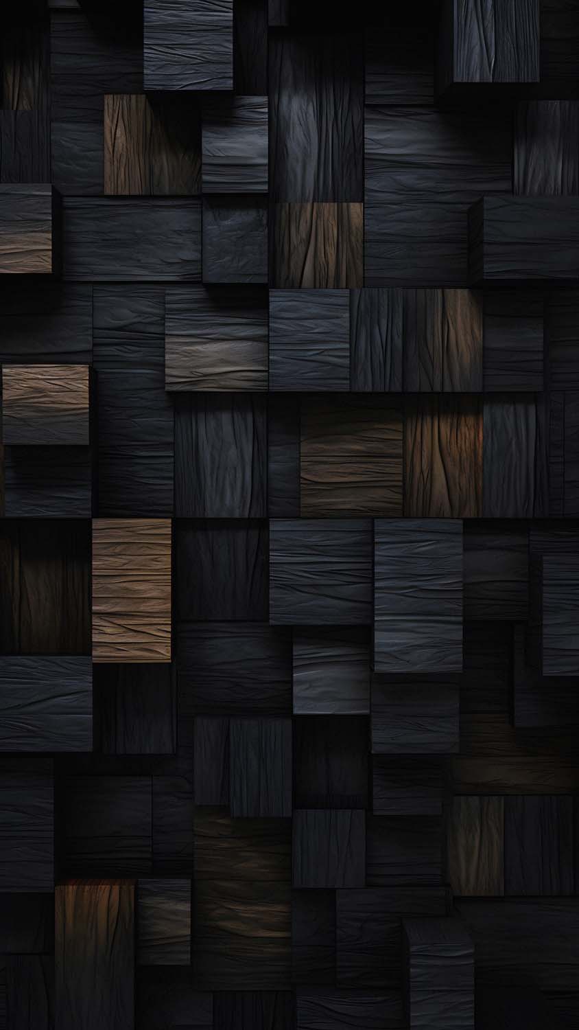 Dark Wooden Blocks iPhone Wallpaper 4K