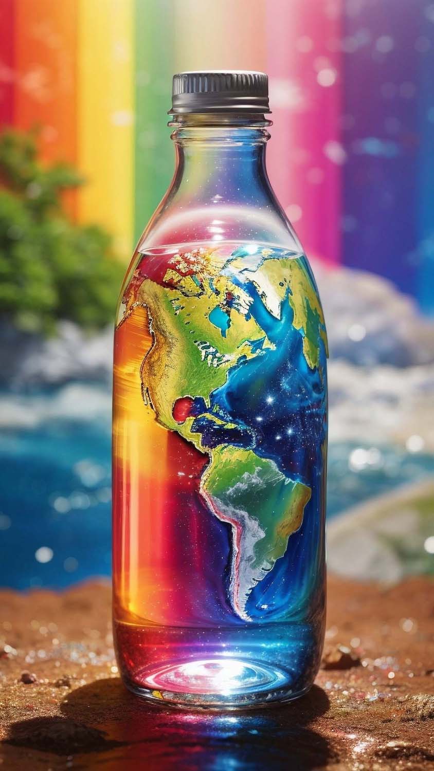 Earth Globe in Glass iPhone Wallpaper 4K