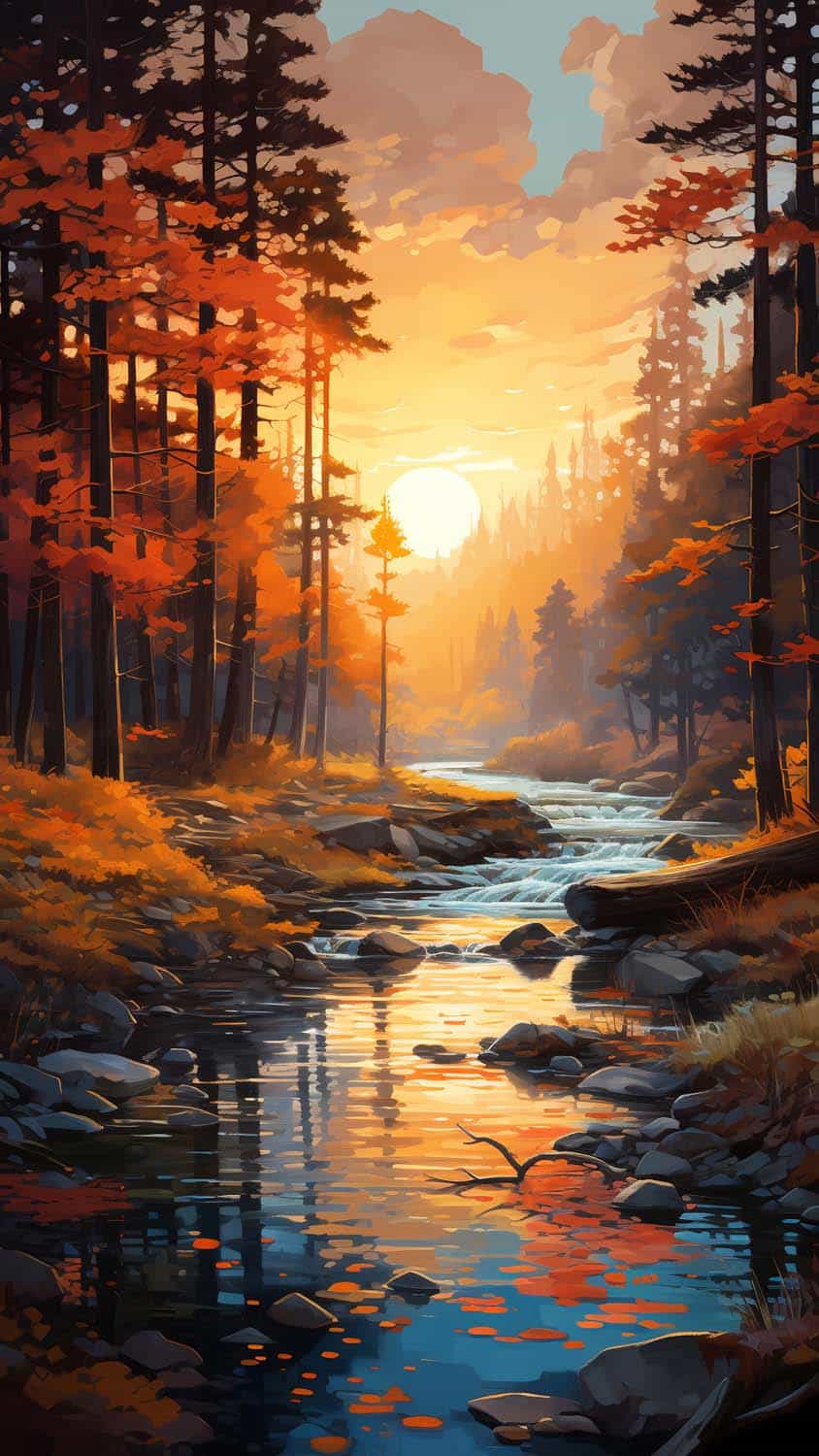 Forest River iPhone Wallpaper 4K