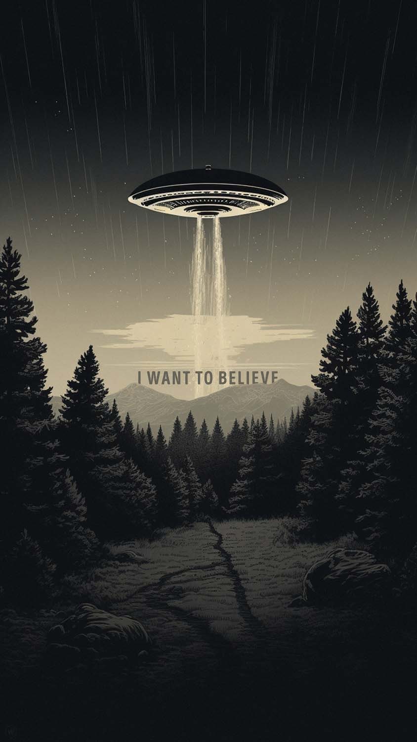 I Want to Believe iPhone Wallpaper 4K
