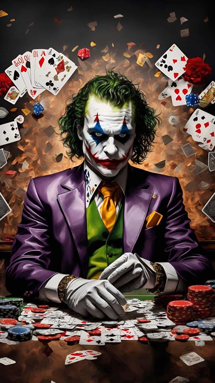 Joker Playing Poker iPhone Wallpaper 4K