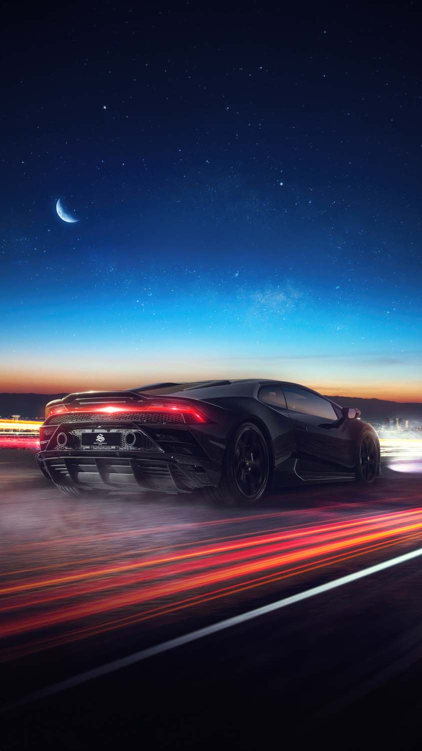 Lamborghini huracan roar iPhone Wallpaper 4K