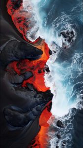 Lava Water iPhone Wallpaper 4K