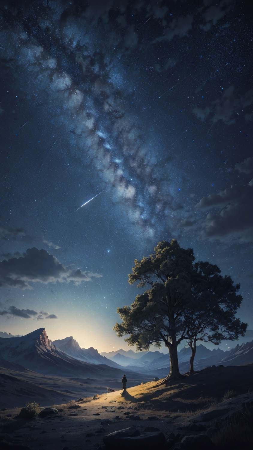 Milky Way From Earth iPhone Wallpaper 4K
