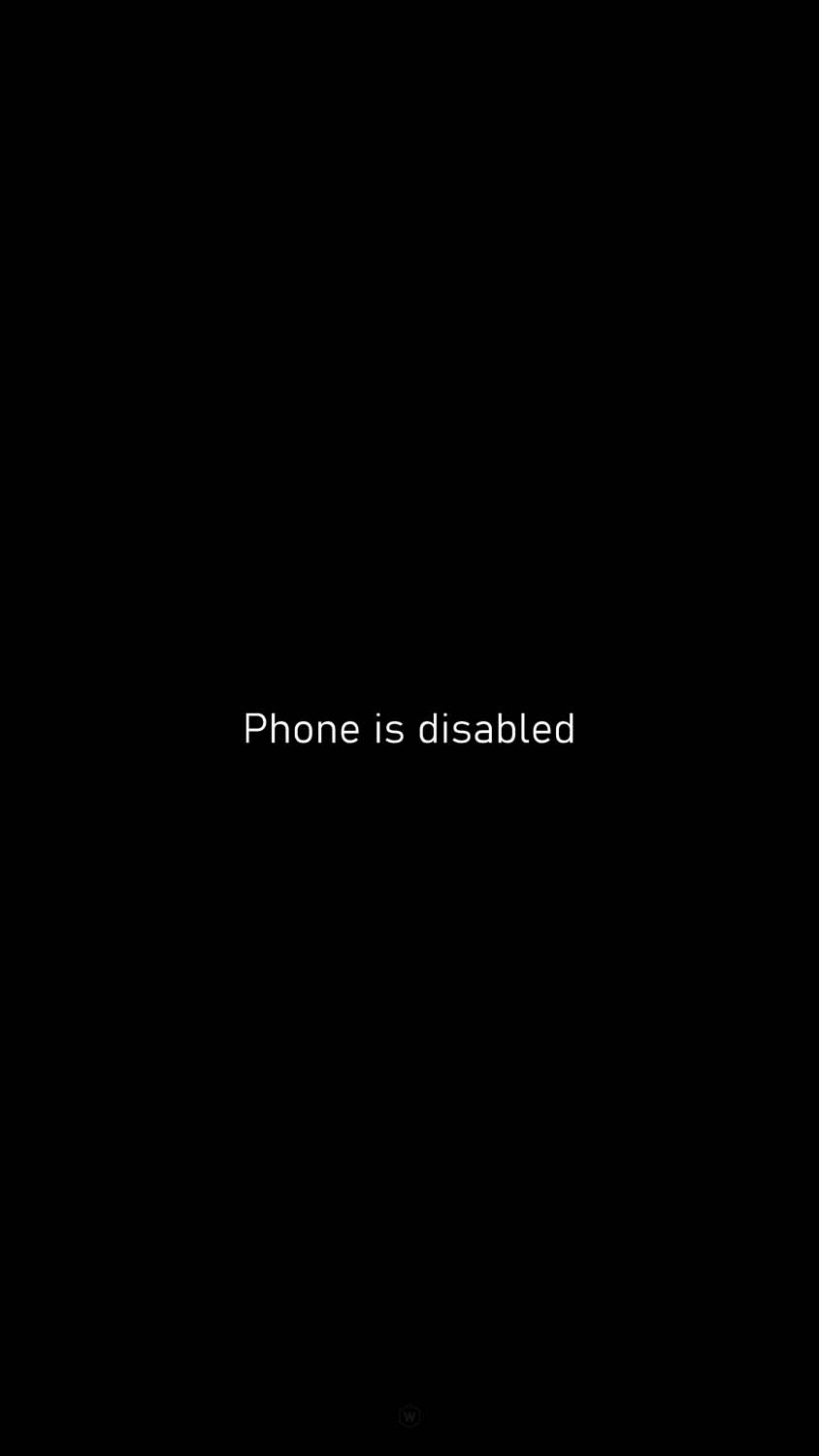 Phone Disabled iPhone Wallpaper HD
