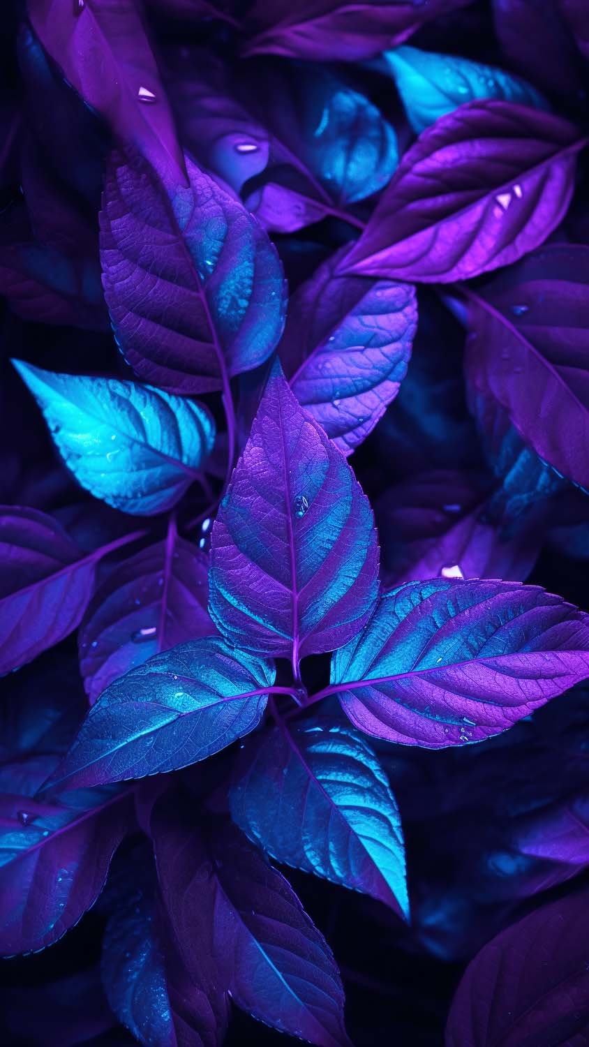 UV Light Plants iPhone Wallpaper 4K