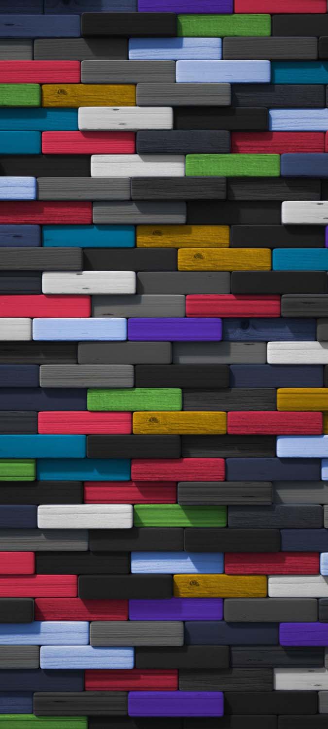 Wooden Blocks RGB Color iPhone Wallpaper HD