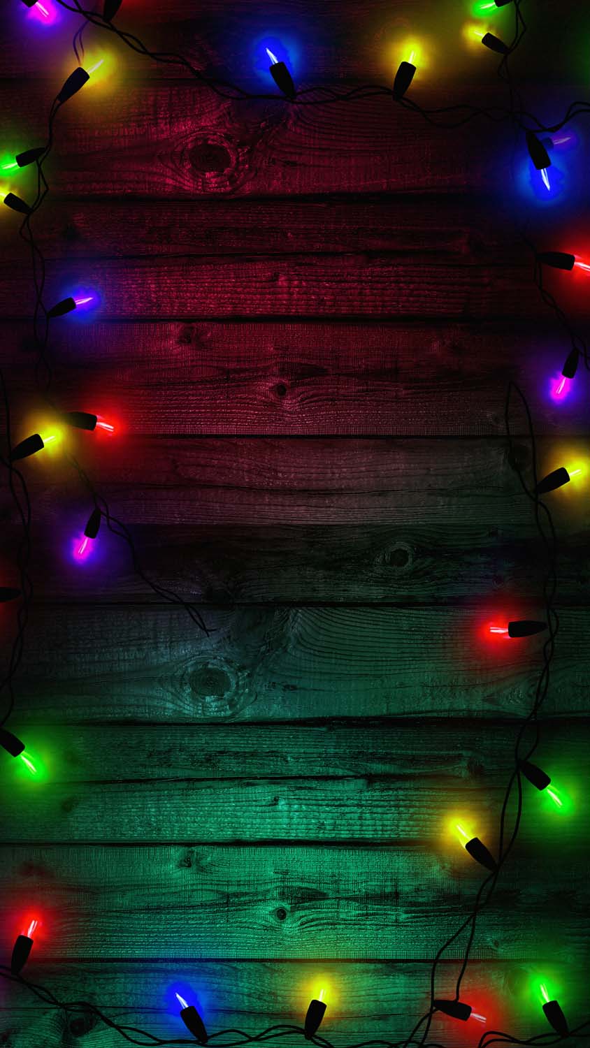Xmas String Lights iPhone Wallpaper