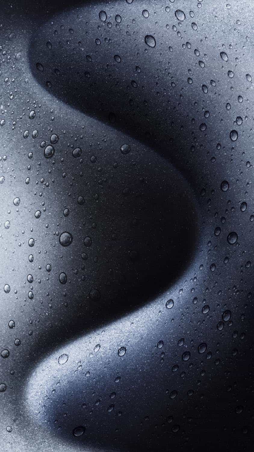 iPhone 15 Pro Titanium Water Drops Wallpaper