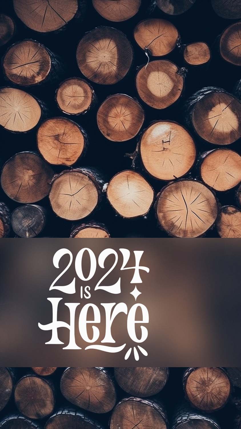 2024 is Here iPhone Wallpaper