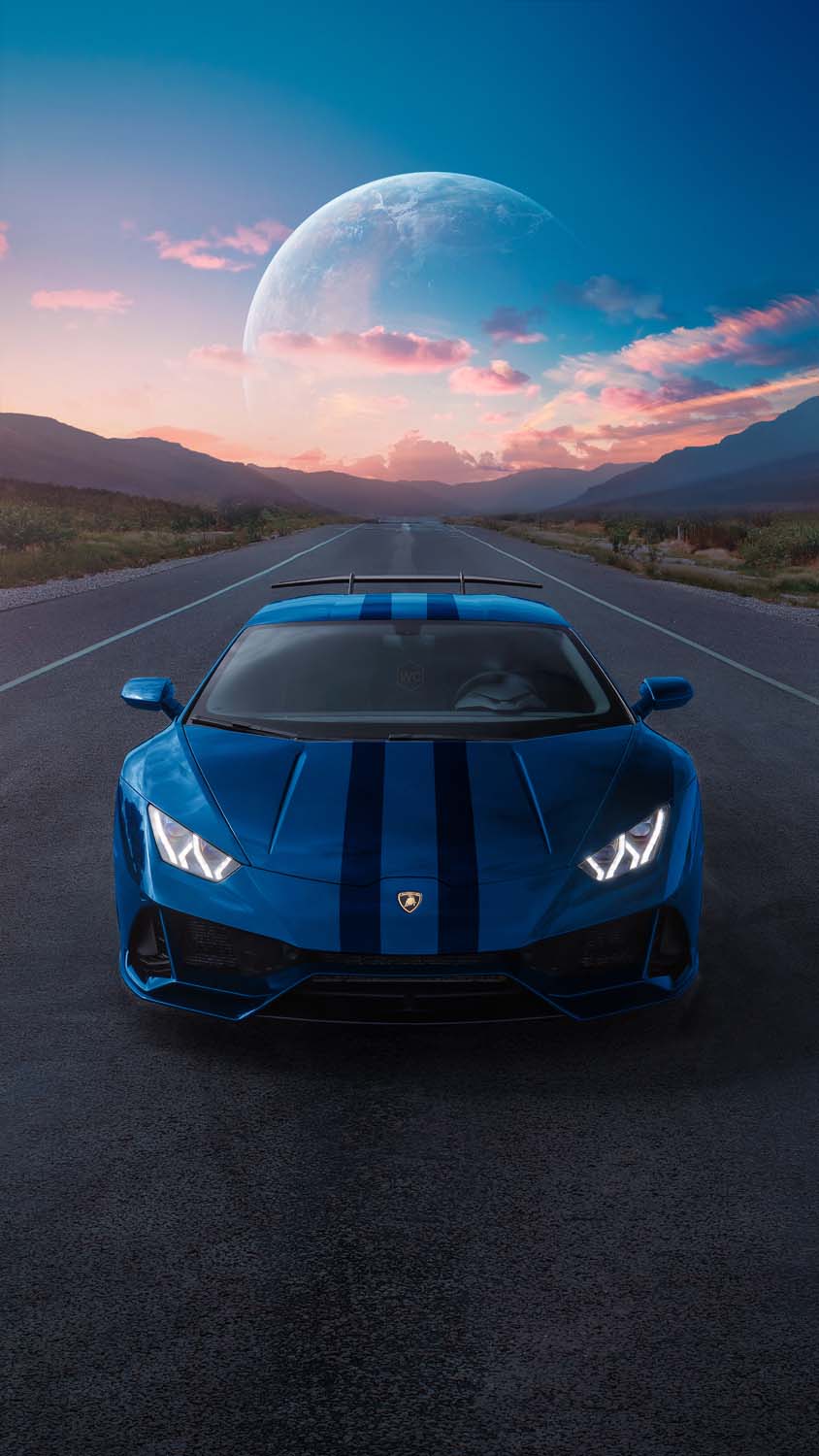 Blue Lamborghini