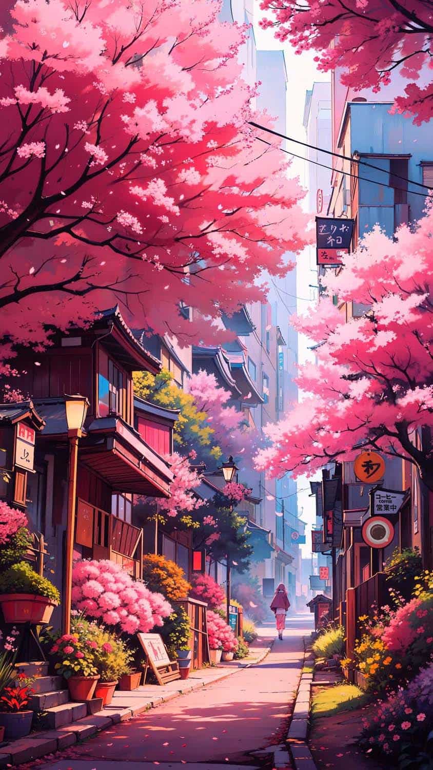 Cherry Blossom Tree Road