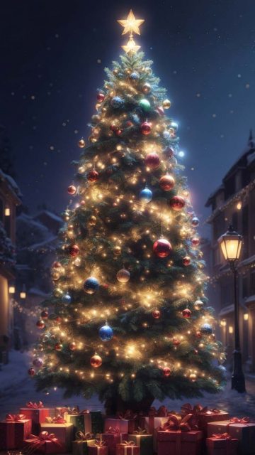 Christmas Tree Big Size Wallpaper