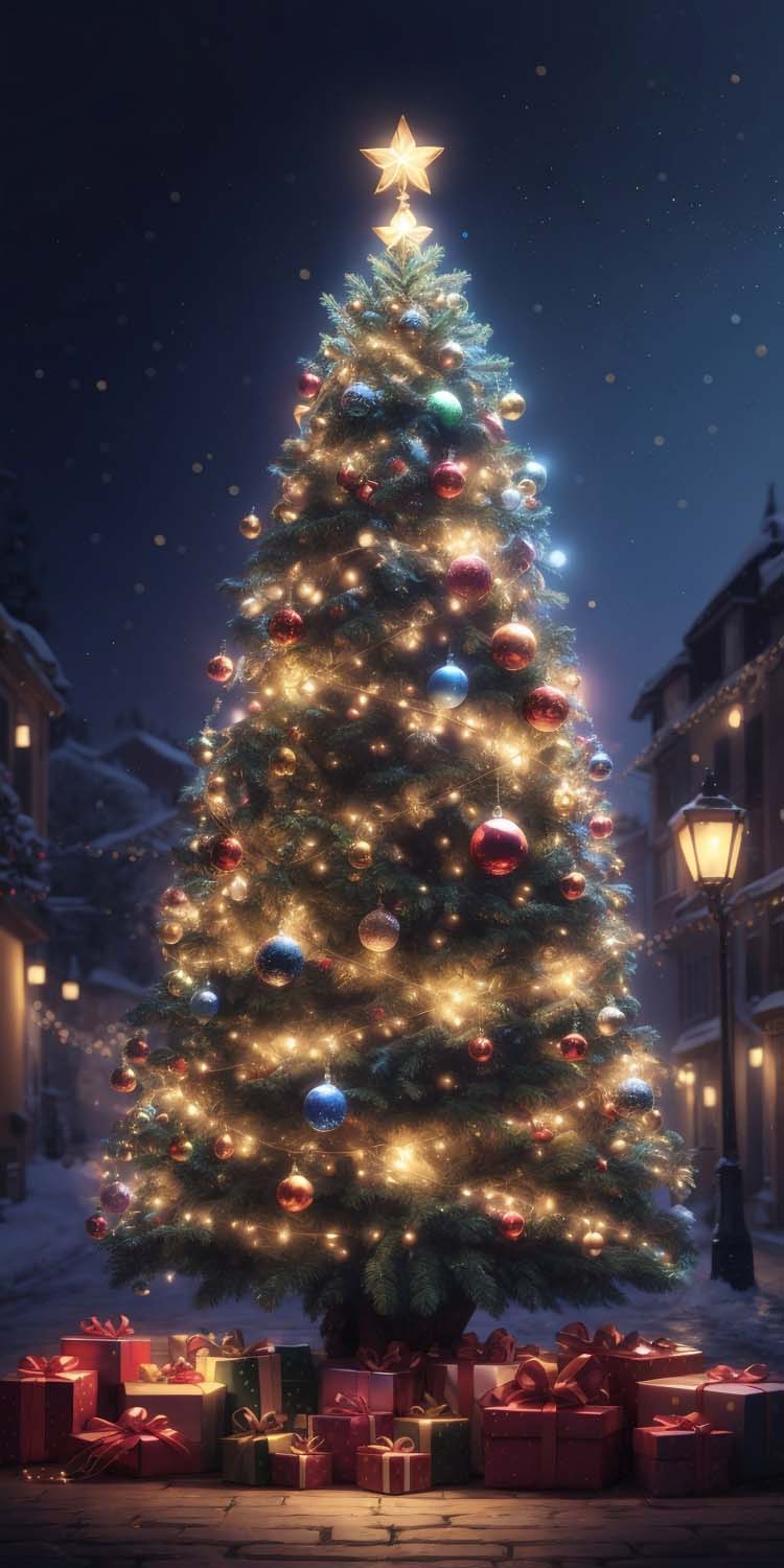 Christmas Tree Big Size Wallpaper