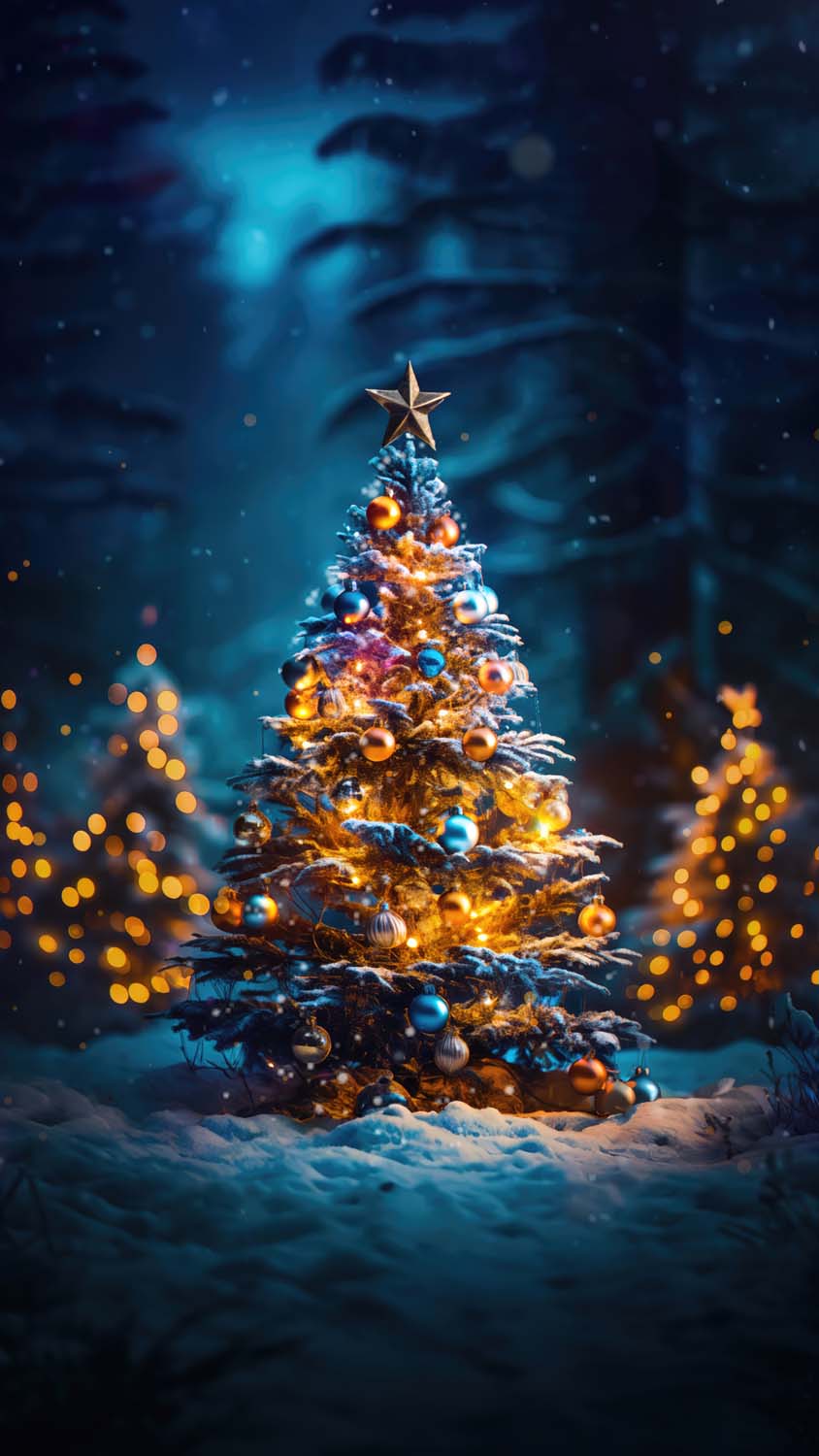 Christmas Trees iPhone Wallpaper
