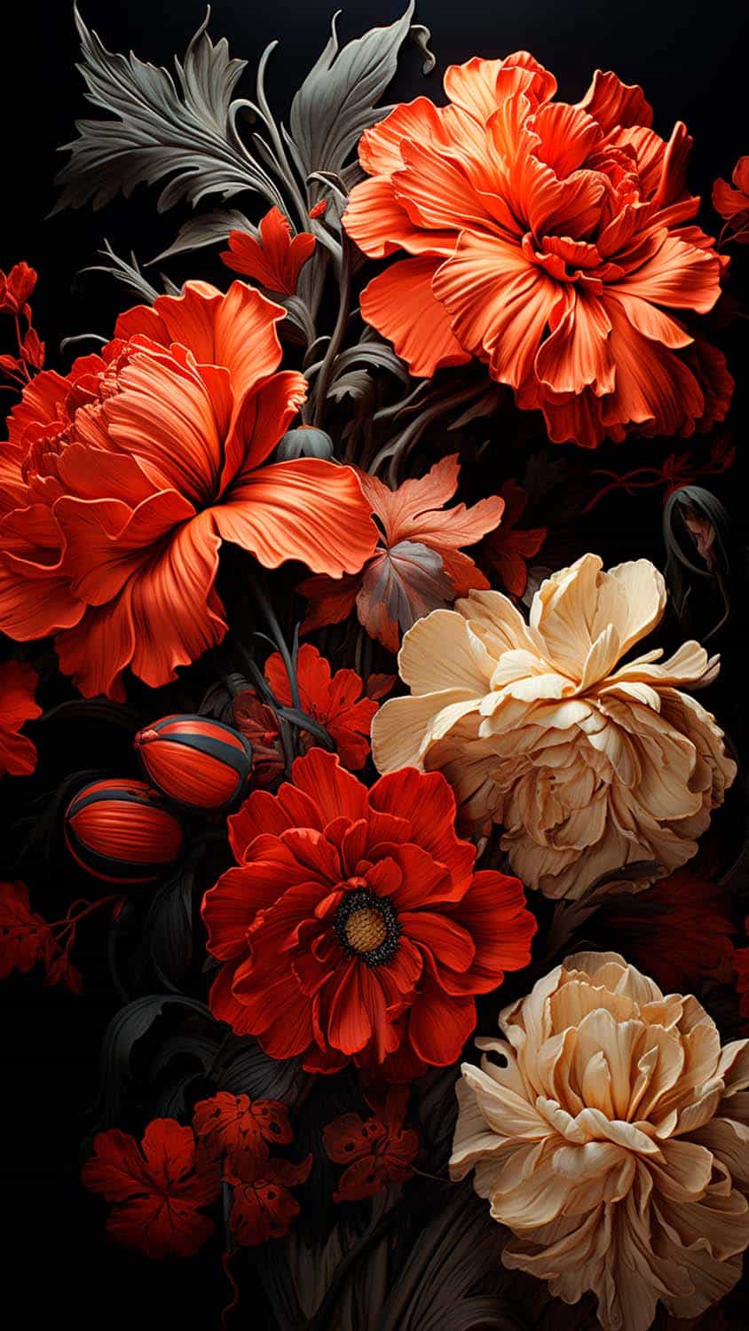 Flowers Art iPhone Wallpaper 4K