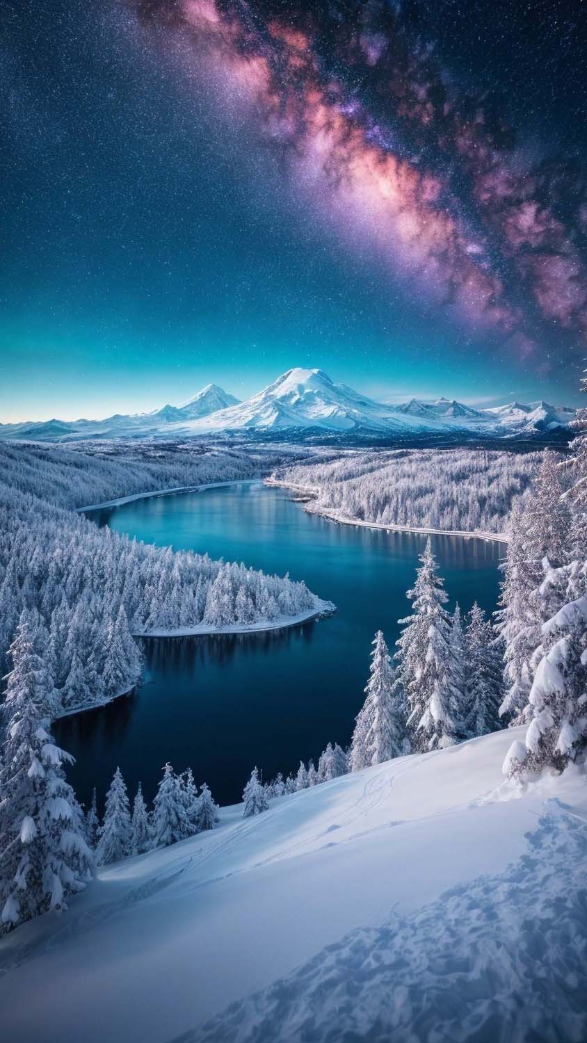 Frozen Lake iPhone Wallpaper