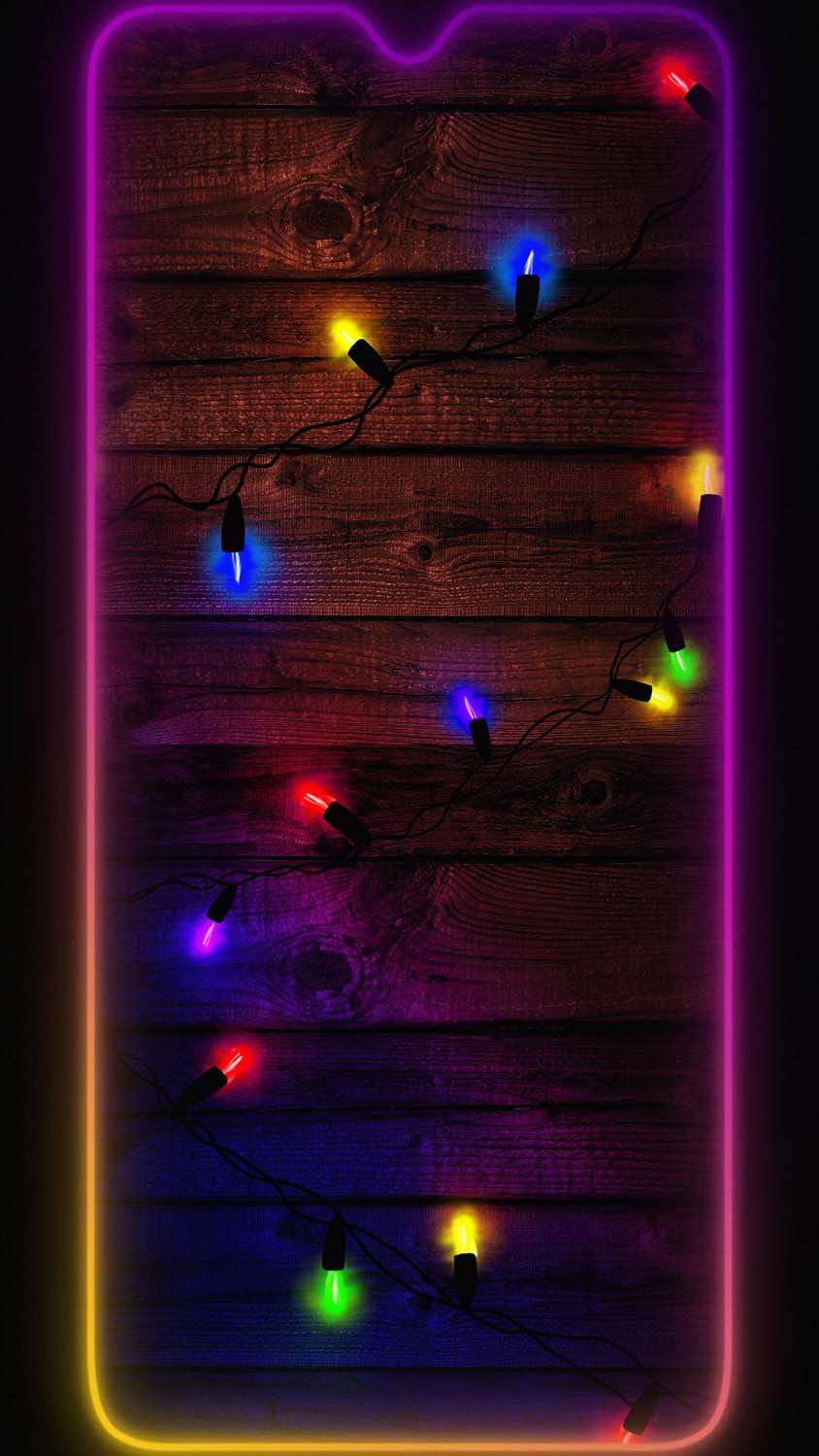 Garland Light Christmas iPhone Wallpaper