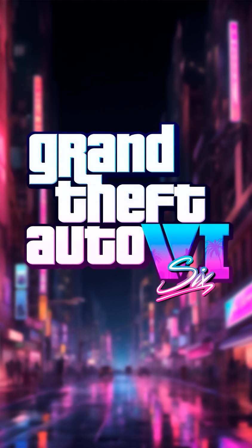 Grand Theft Auto 6 Logo iPhone Wallpaper
