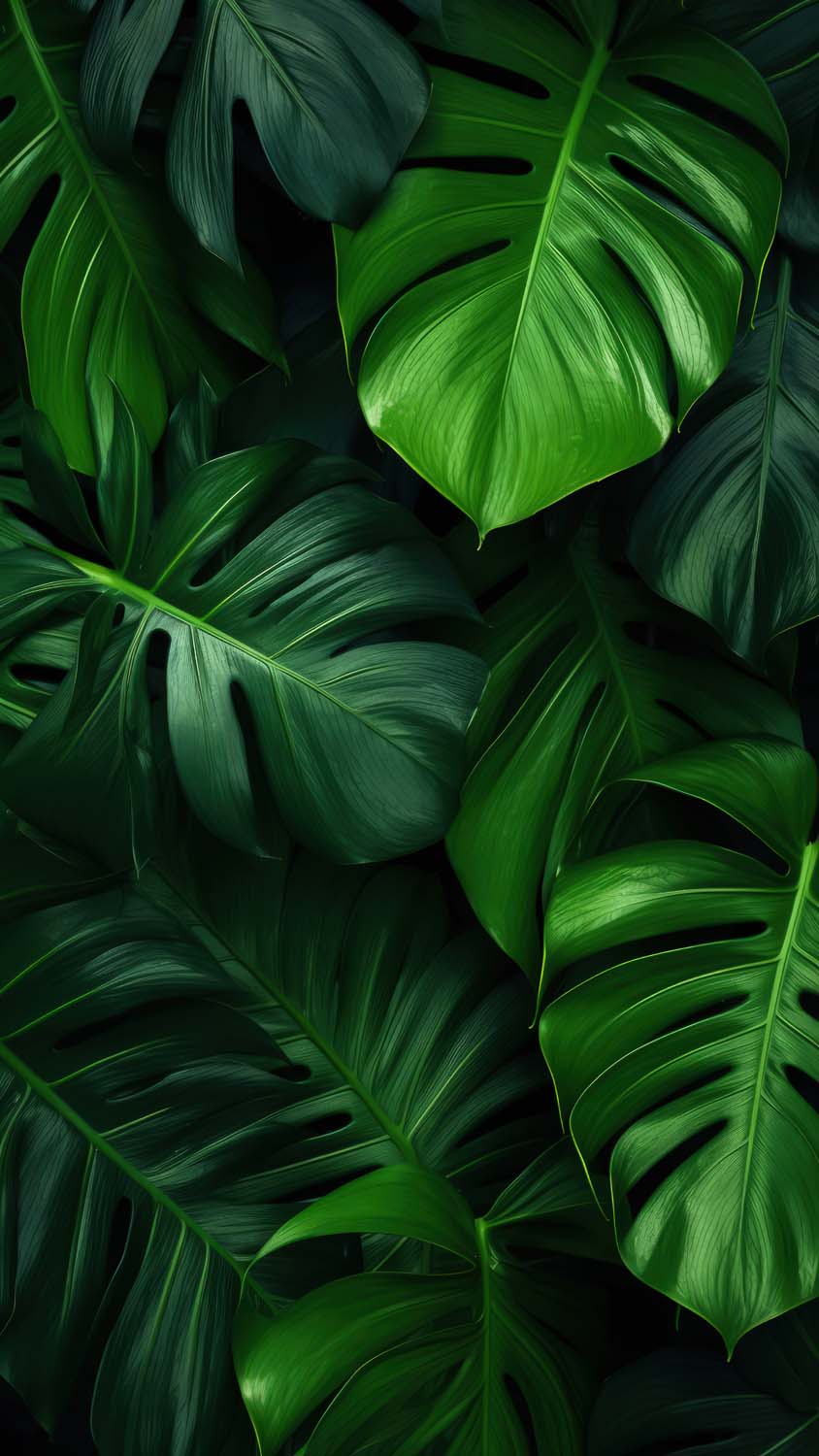 Green Foliage Leaves iPhone Wallpaper 4K