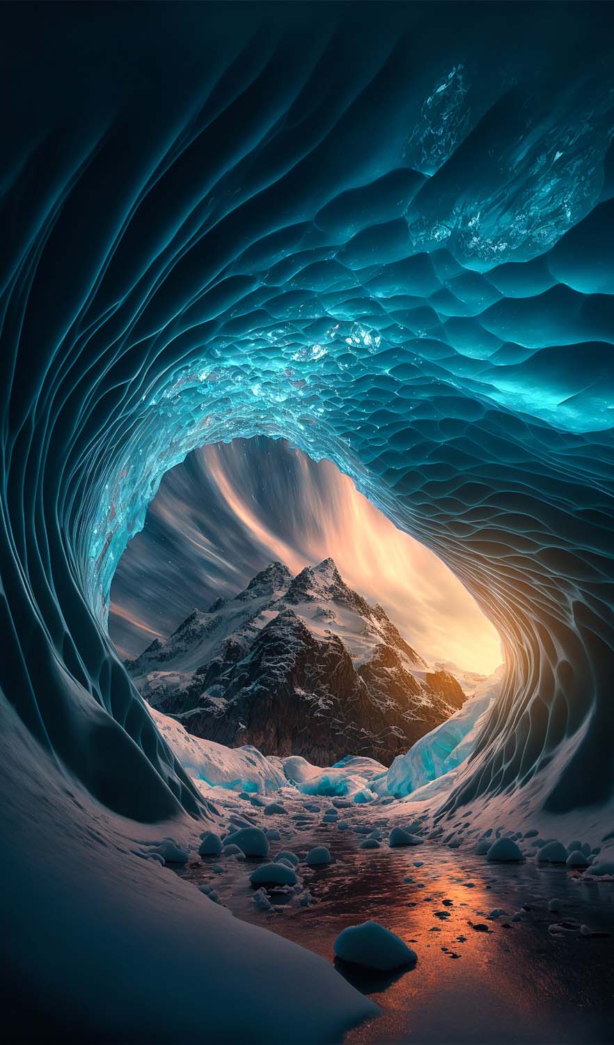 Ice Cave iPhone Wallpaper