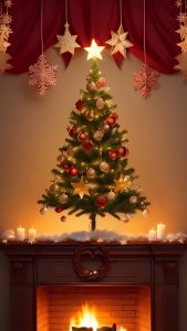 Indoor Christmas Tree Wallpaper