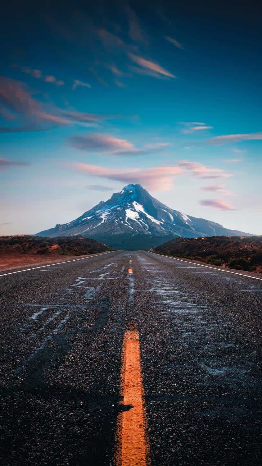 Road to Mountain iPhone Wallpaper 4K