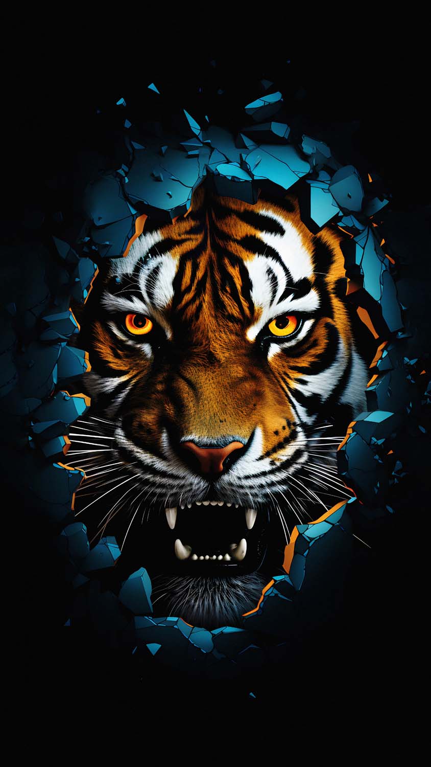 Tiger Anger iPhone Wallpaper