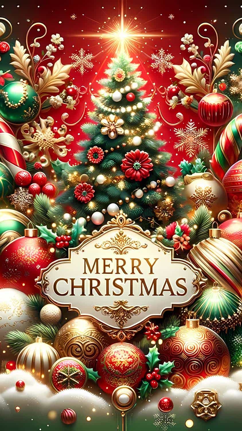 Wish you Merry Christmas iPhone Wallpaper