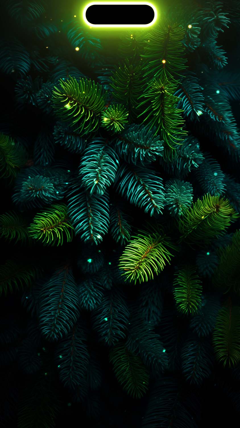 iPhone 15 Pro Christmas Tree Dynamic Island Wallpaper