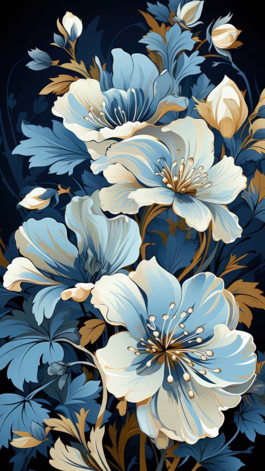 Blue Flower Art