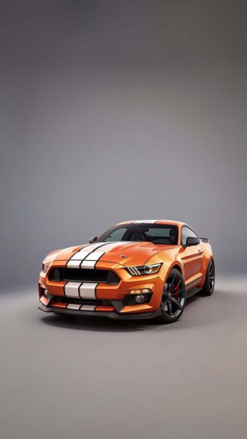 Ford Mustang Orange Cool Wallpapers