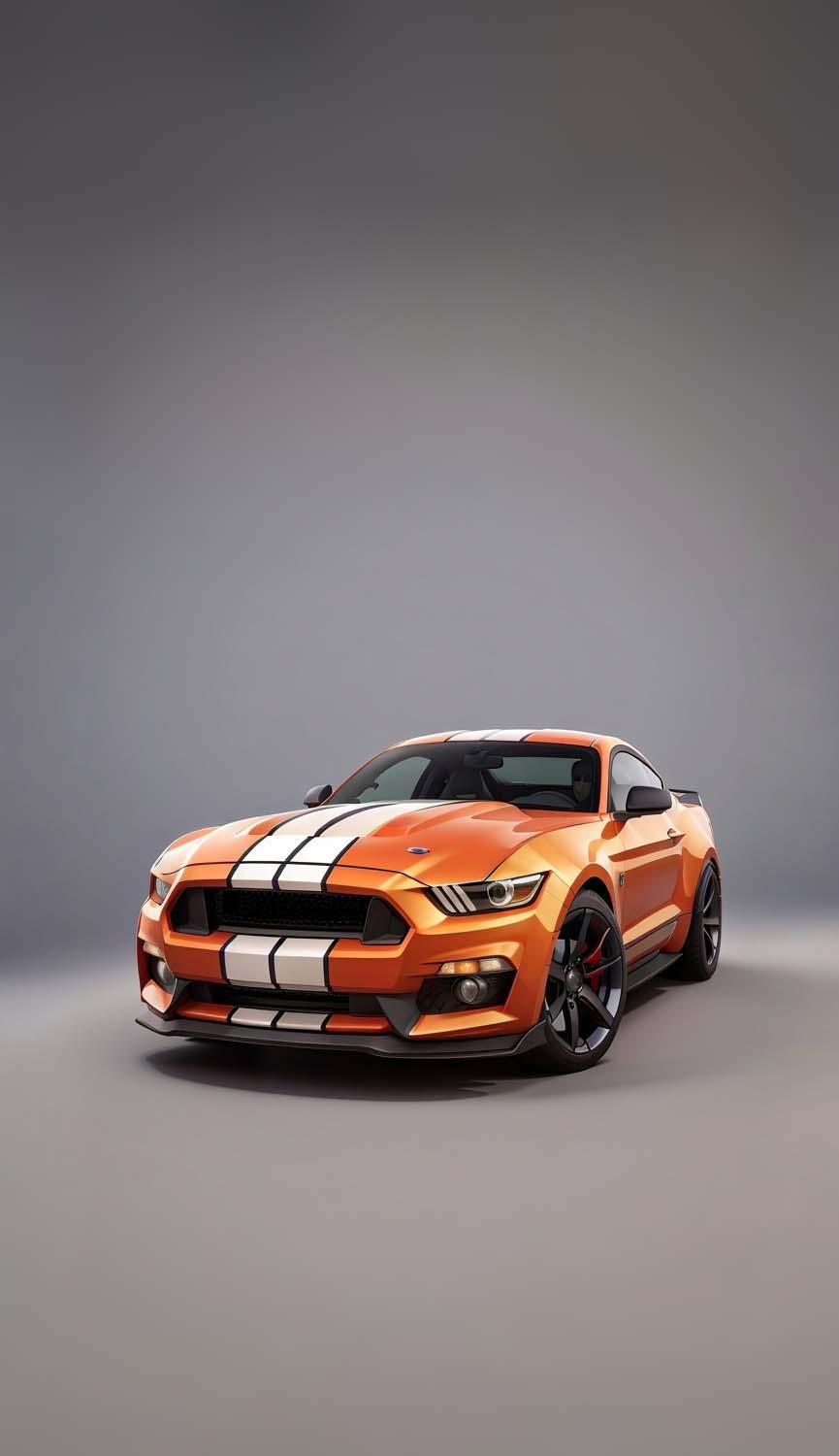 Ford Mustang Orange Cool Wallpapers