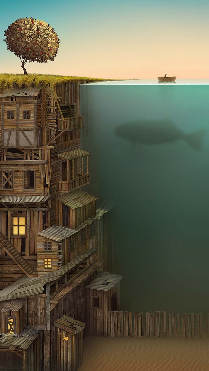 House Underwater Cool Wallpapers