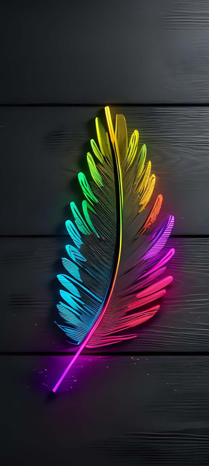 Neon Feather Cool Wallpapers