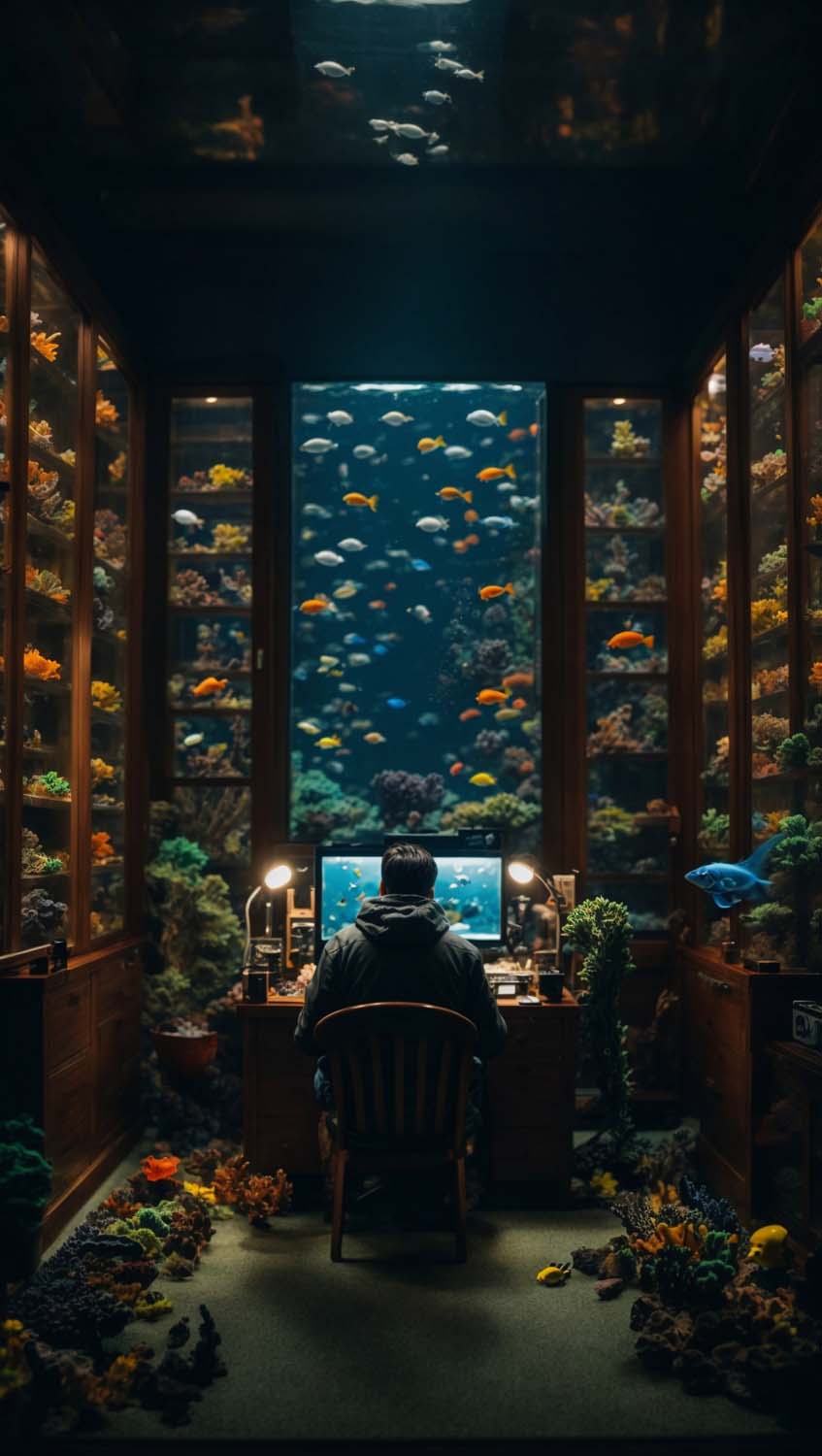 Office in Fish Aquarium