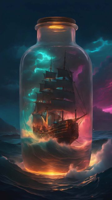 Old Ship Jar Cool Wallpapers