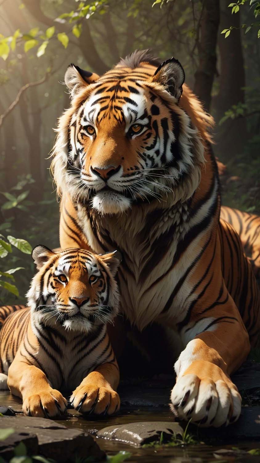 Tiger with Cub