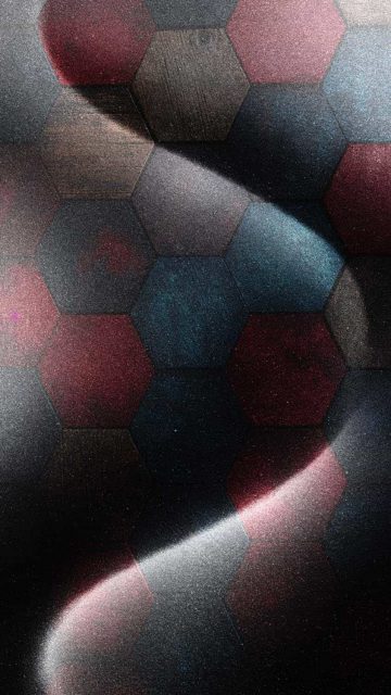 iPhone 15 Pro Max Hexagon Titanium Cool Wallpaper