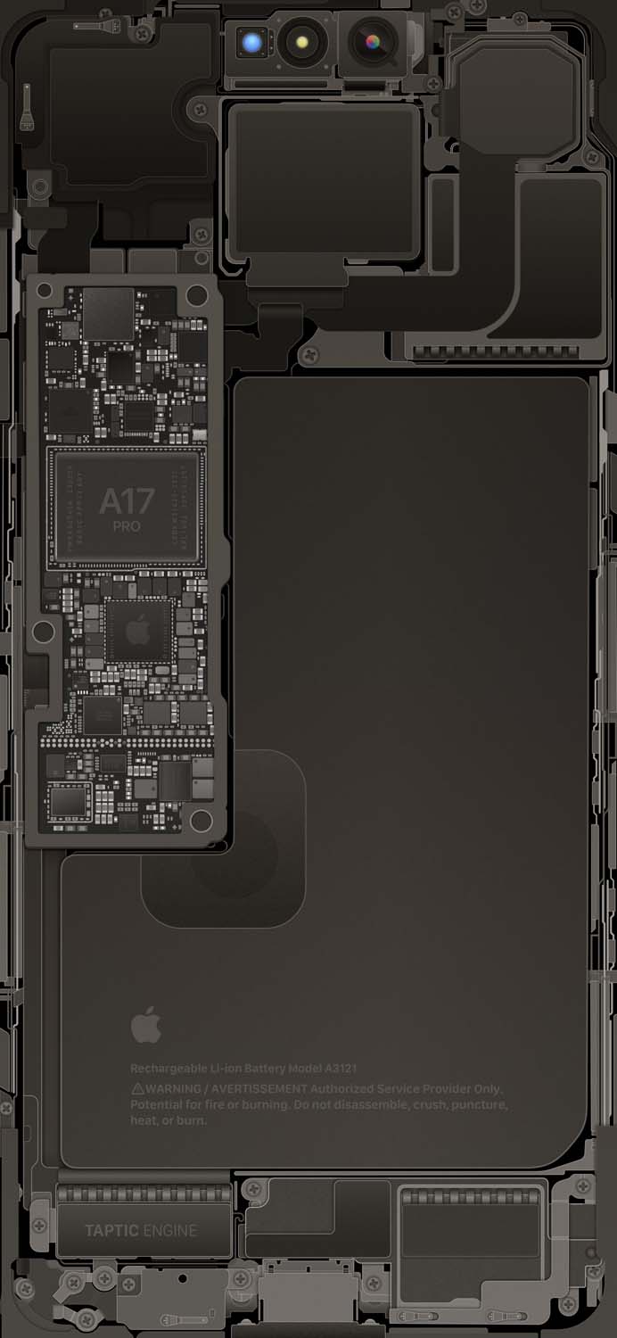 iPhone 15 Pro Max Motherboard Wallpaper by Basicappleguy