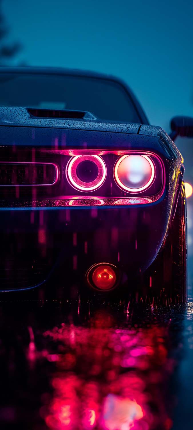 Dodge Challenger Lights Cool Wallpaper