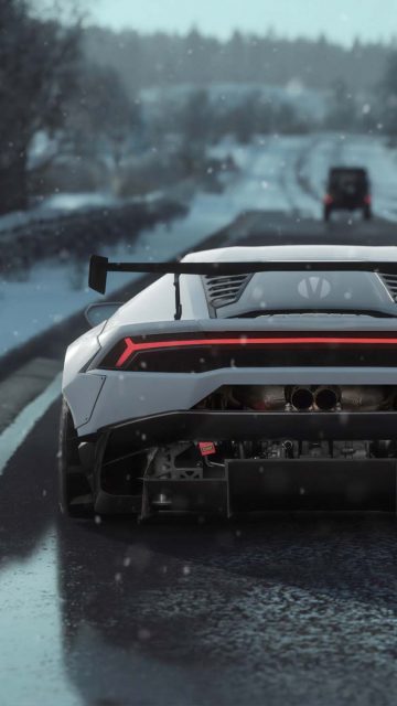 Lamborghini huracan 4k rear HD Wallpaper